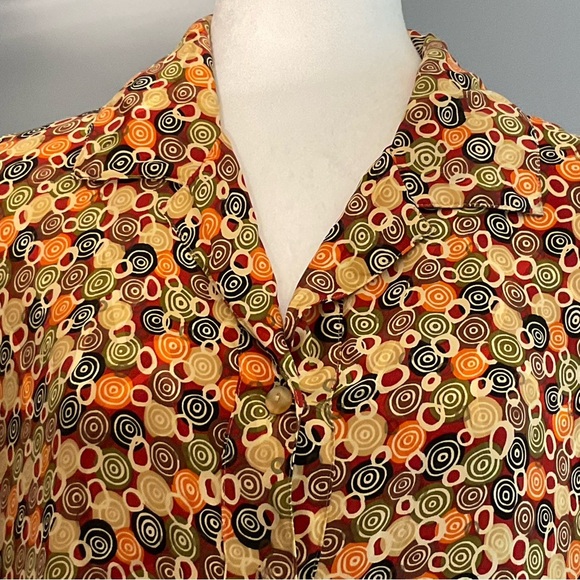 Vintage Bob Mackie Studio Silk Abstract Print Dress Size 12 - Picture 11 of 16